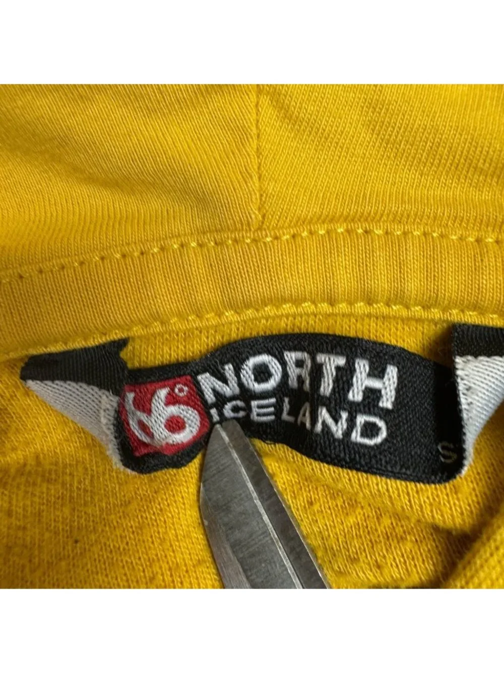 66° North Iceland Men's 100% Cotton Blend Logo Hoodie Gold • Small_3